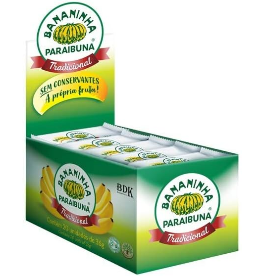 Paraibuna Bananinha Tradicional Caixa 20x36g (720g)